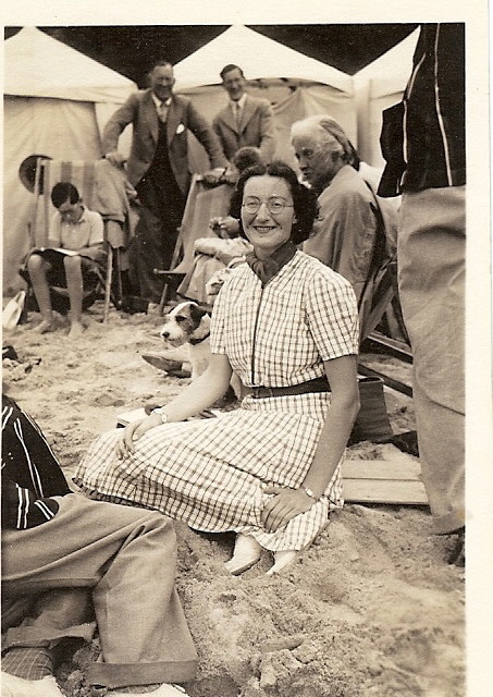Cicely circa aged 19 with Christopher in background Cicely-circa-aged-19-with-Christopher-in-background